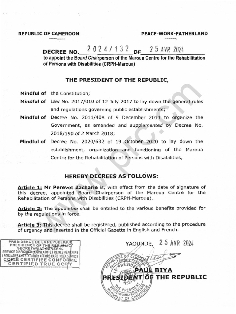 Decree N 2024 132 of 25.04.2024 | PDF