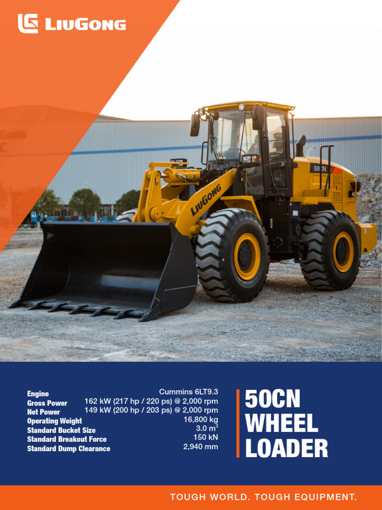50CN Wheel Loader: Tough World. Tough Equipment | PDF | Brake | Steering