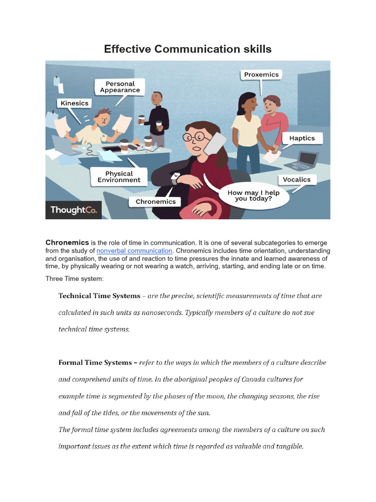 Understanding Chronemics and Kinesics | PDF | Communication | Nonverbal ...