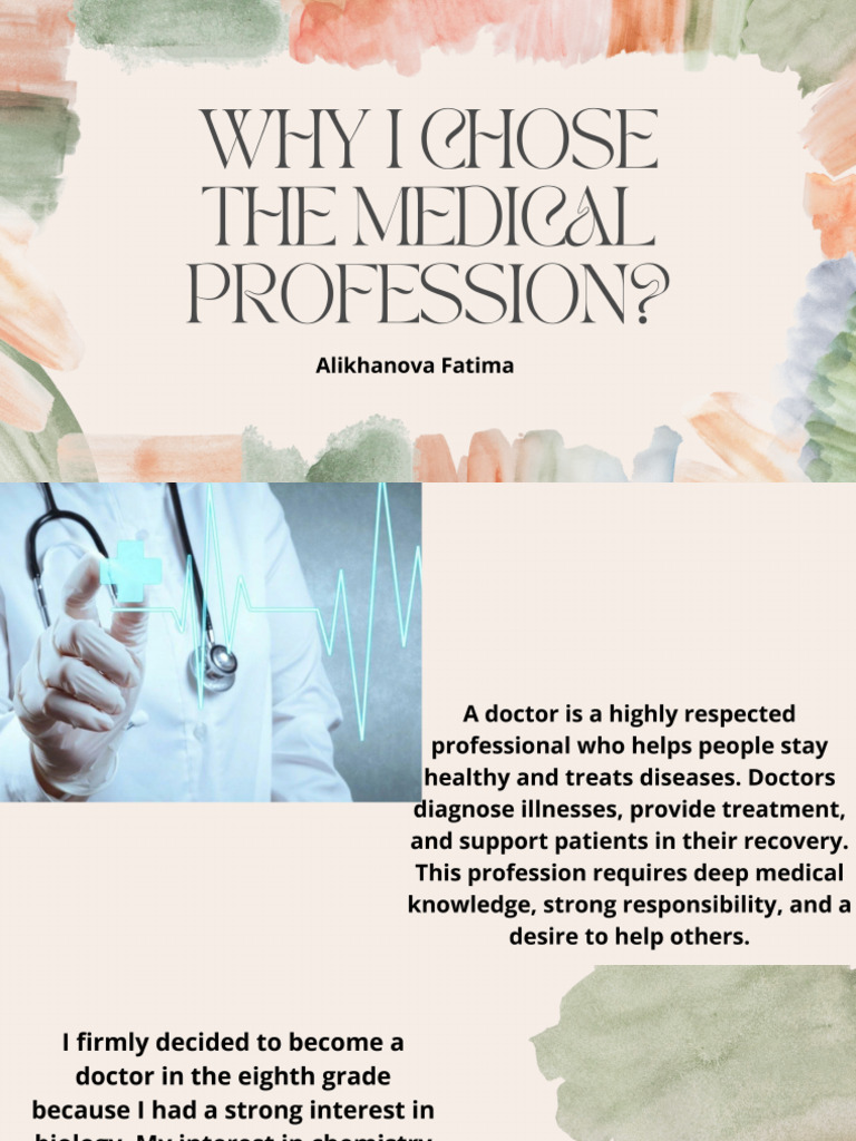 Why I Chose The Medical Profession | PDF