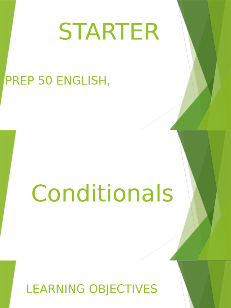 Understanding English Conditional Sentences | PDF | Linguistics | Grammar