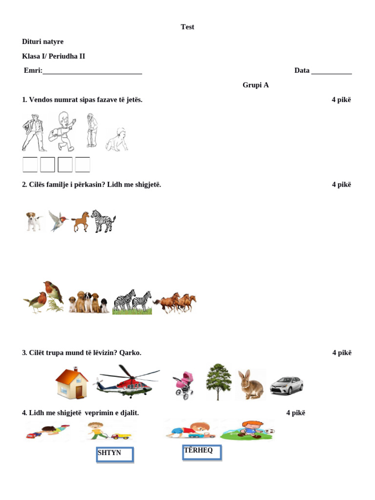 Test Dituri Natyre 1 Perudha 2 OK | PDF