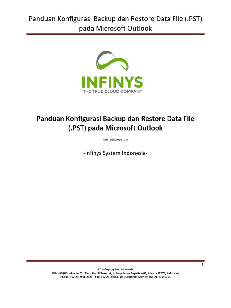 Backup dan Restore File PST Outlook | PDF