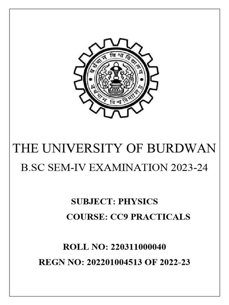 B.Sc Physics Sem-IV Practicals 2023-24 | PDF