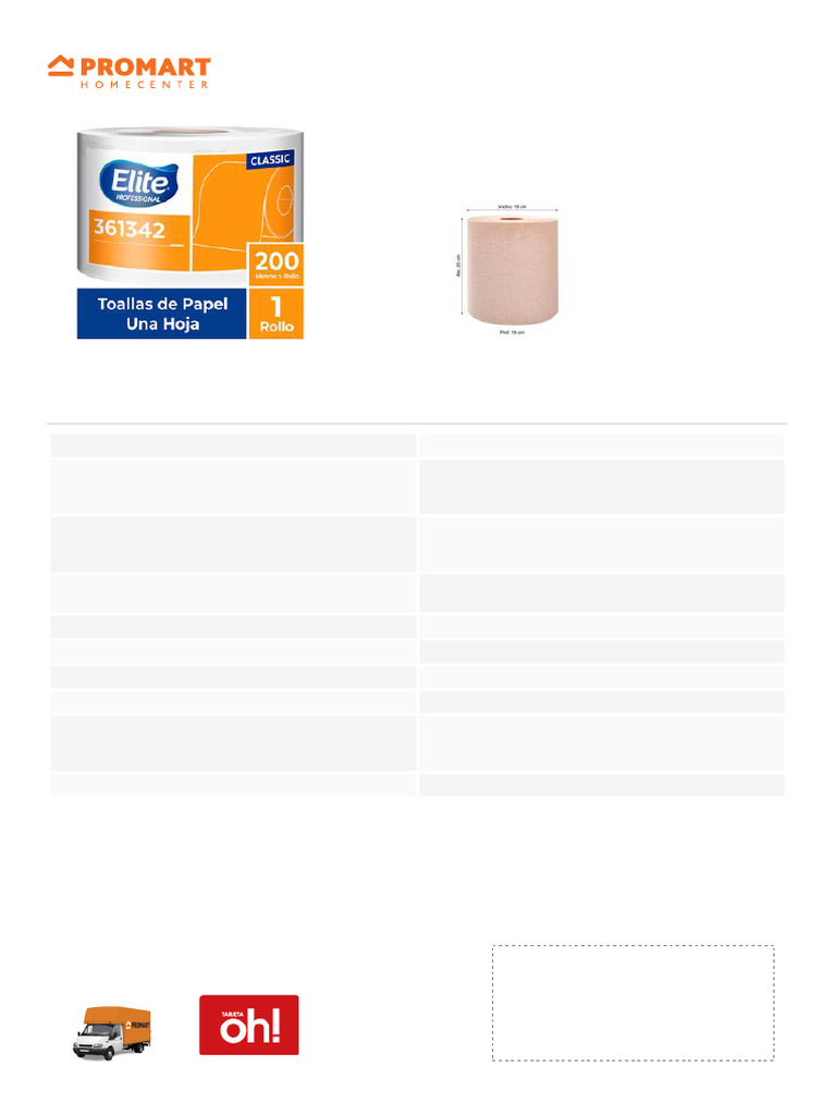 Papel Toalla Elite Professional 200m | PDF