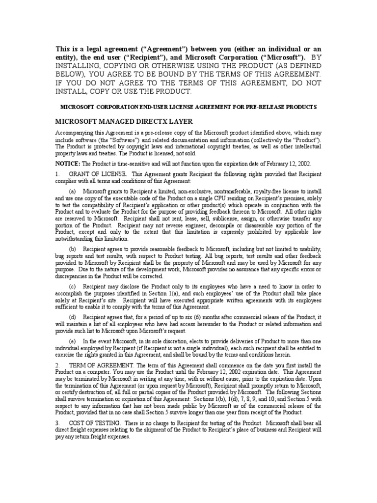 EULA | PDF | Computers
