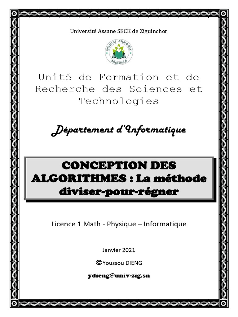 Méthode Diviser-Pour-Régner en Algorithmes | PDF | Algorithmes ...