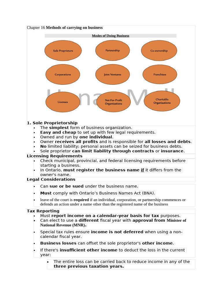 Business Notes | PDF | Partnership | Franchising
