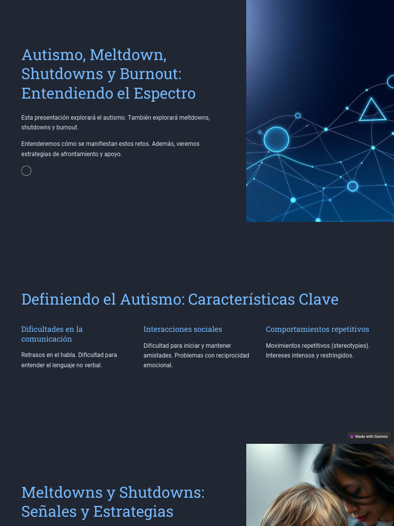 Autismo: Meltdowns, Shutdowns y Estrategias | PDF | Autismo | Conceptos ...