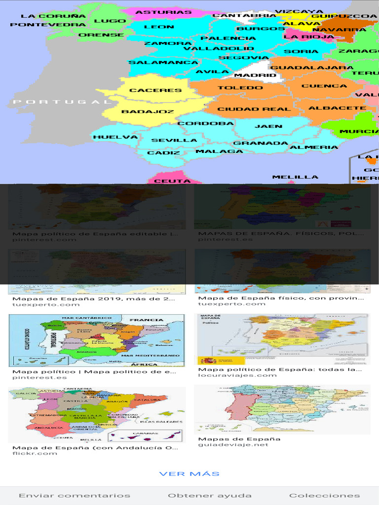 Mapa Político De España Completo - BEDN