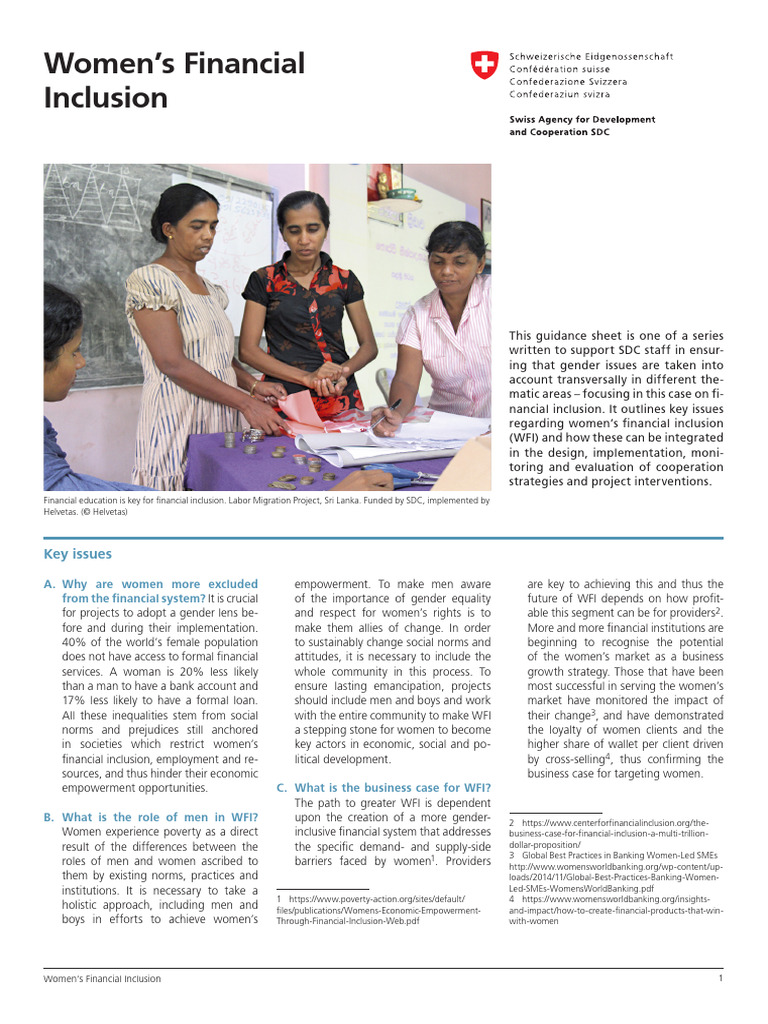 Empowering Women Through Finance | PDF | Financial Inclusion | Empowerment