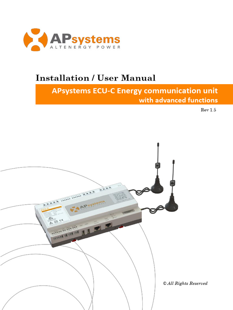 APsystems Energy Communication Unit ECU C User Manual - Rev1.5 - 2018 1 ...