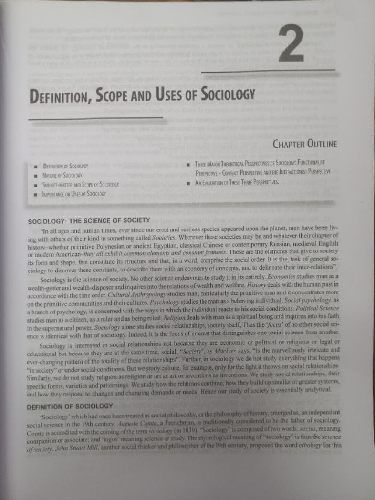 Nature and Scope of Sociology | PDF | Sociology | Science