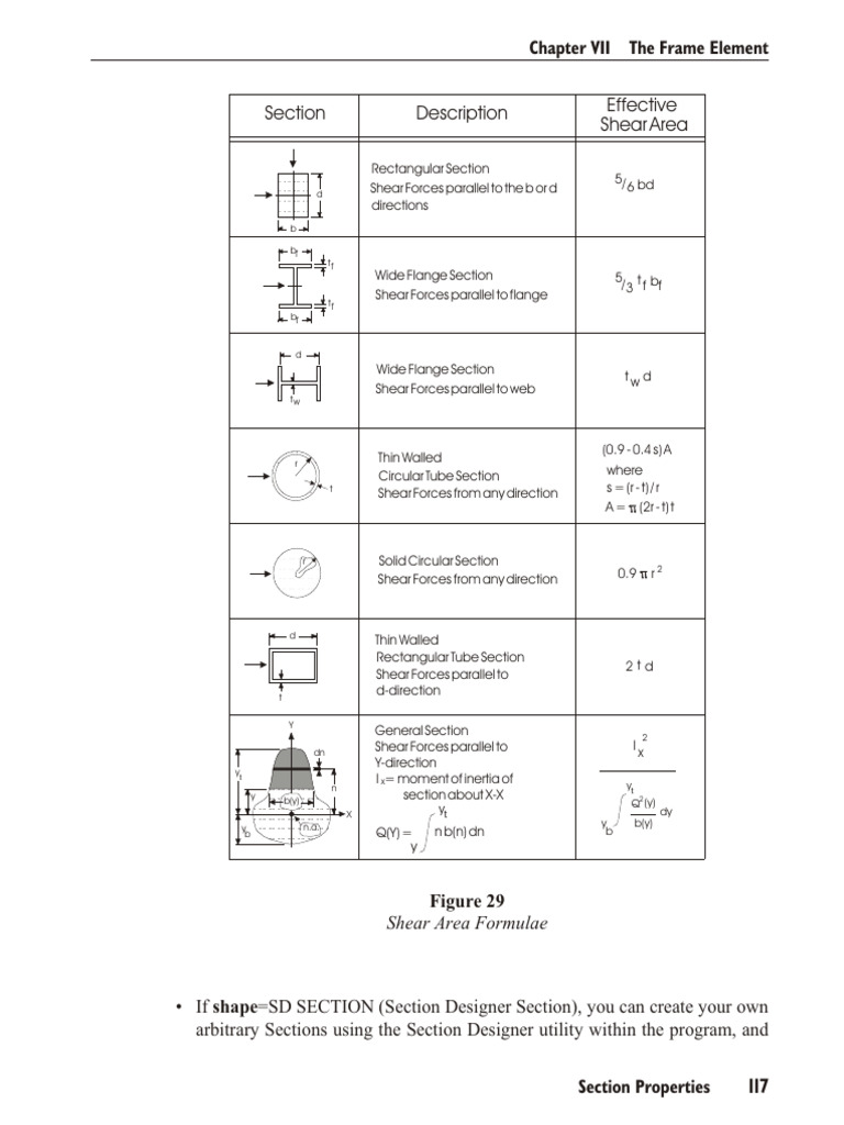 Shear Area Calculations for Sections | PDF | Mechanics | Mechanical ...