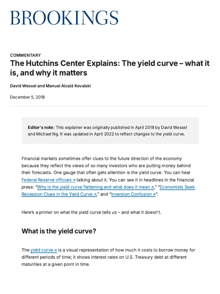 Understanding the Yield Curve Dynamics | PDF | Yield Curve | Interest Rates