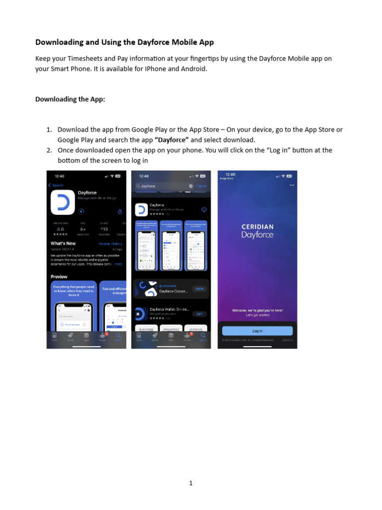How To Use The Mobile App Dayforce PDF