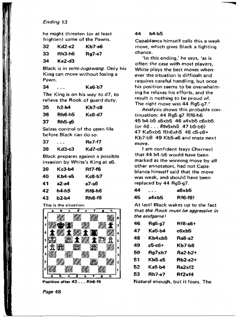 Capablanca's Rook Endgame Insights | PDF | Chess Theory | Chess
