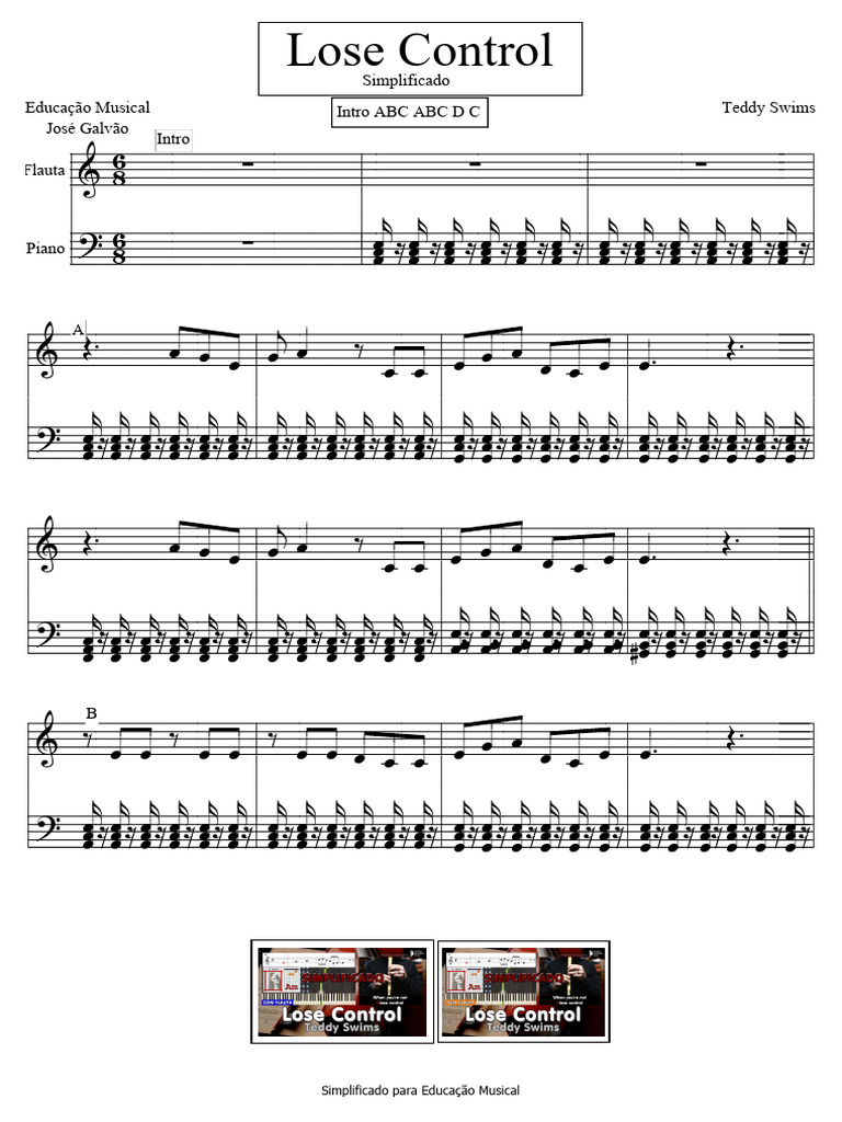 Partition piano 