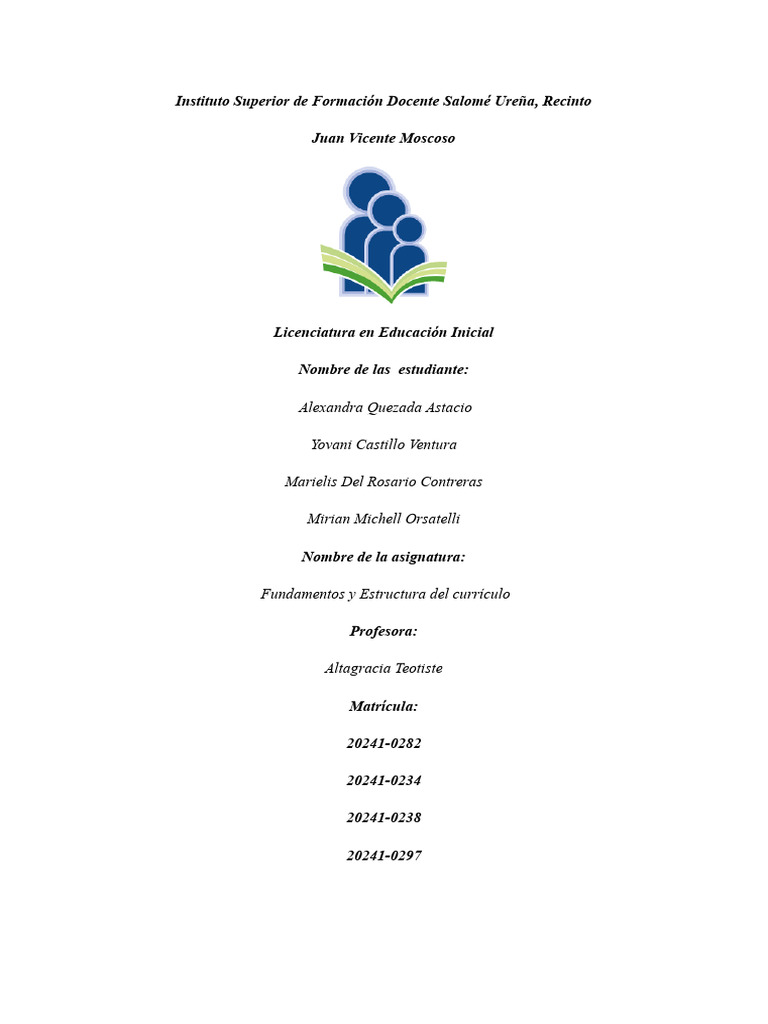 Importancia del Currículo en Educación | PDF | Plan de estudios | Las ...