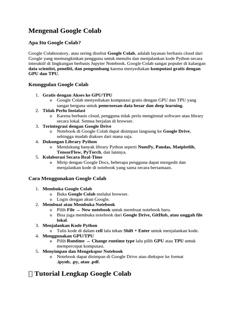 Mengenal Google Colab | PDF