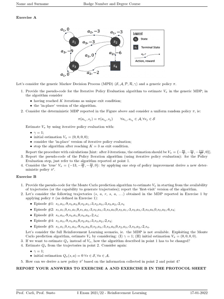 Markov Decision Process Algorithms Explained | PDF | Mathematical ...