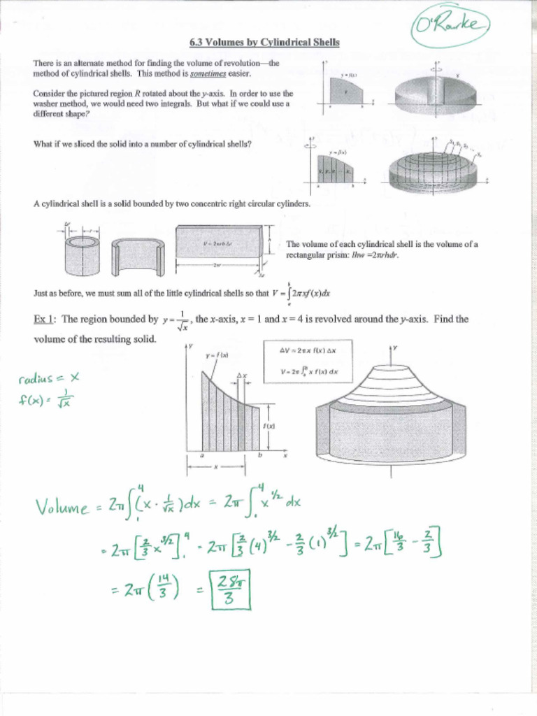6 3+Notes+-+Volumes+by+Shells | PDF