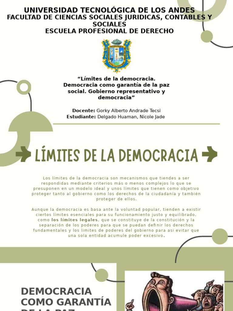 Límites de La Democracia. Democracia Como Garantía de La Paz Social ...