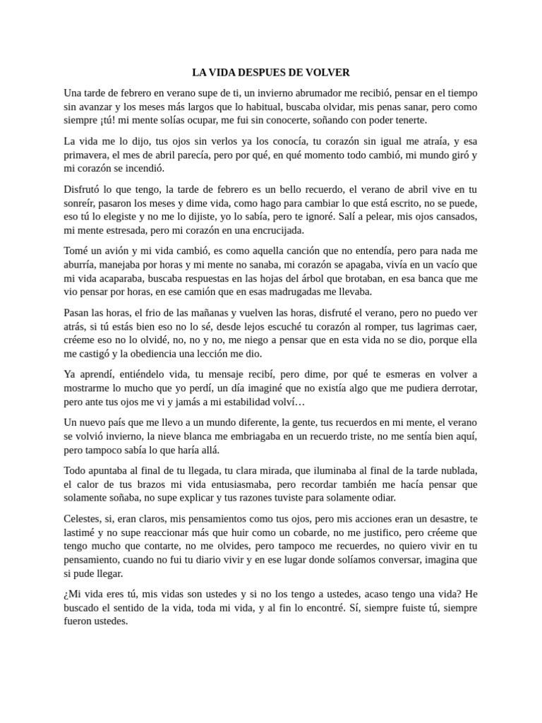 Reflexiones sobre el amor perdido | PDF