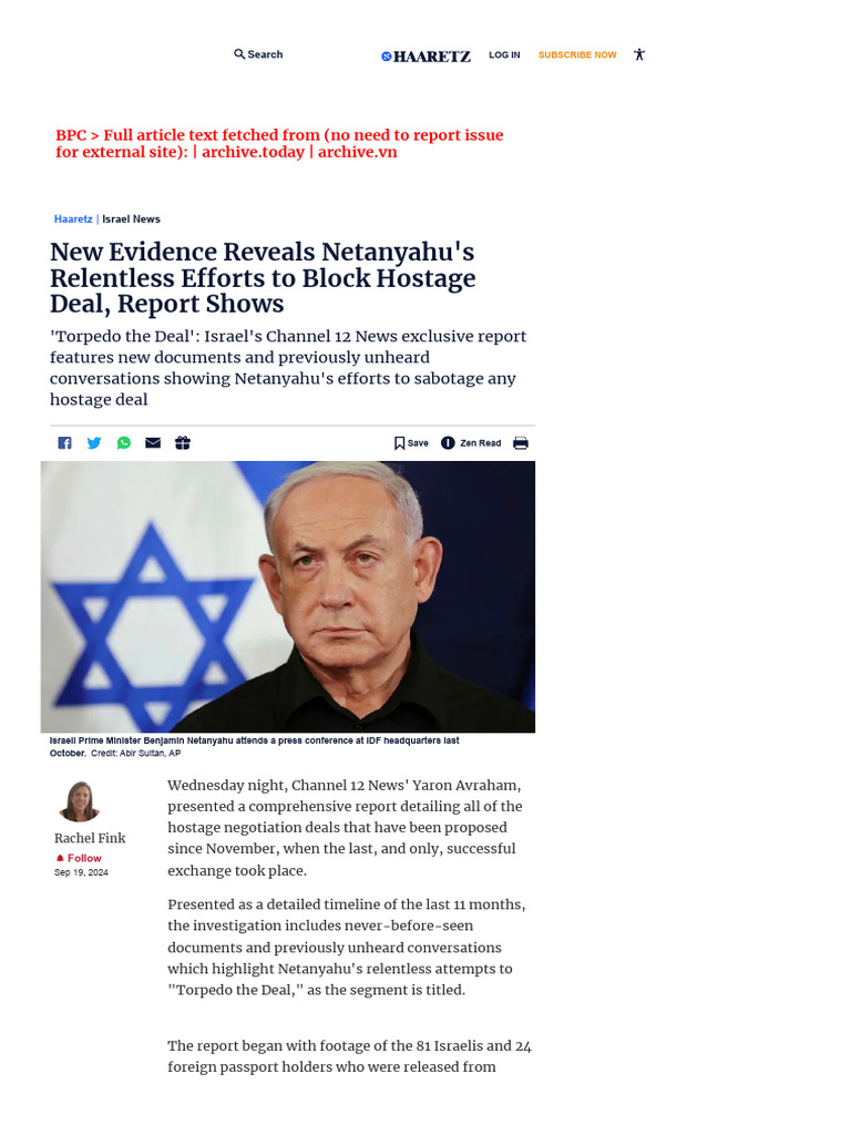 New Evidence Reveals Netanyahu's Relentless Efforts To Block Hostage ...