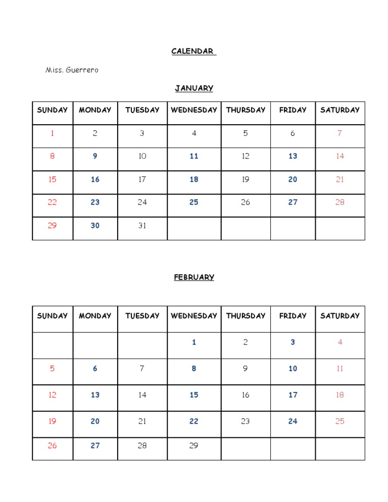 Calendar | PDF