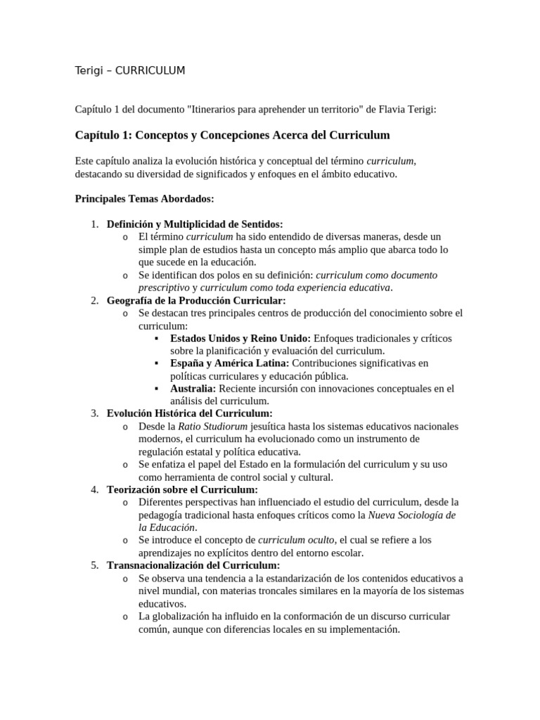Evolución y Análisis del Curriculum Escolar | PDF | Plan de estudios ...