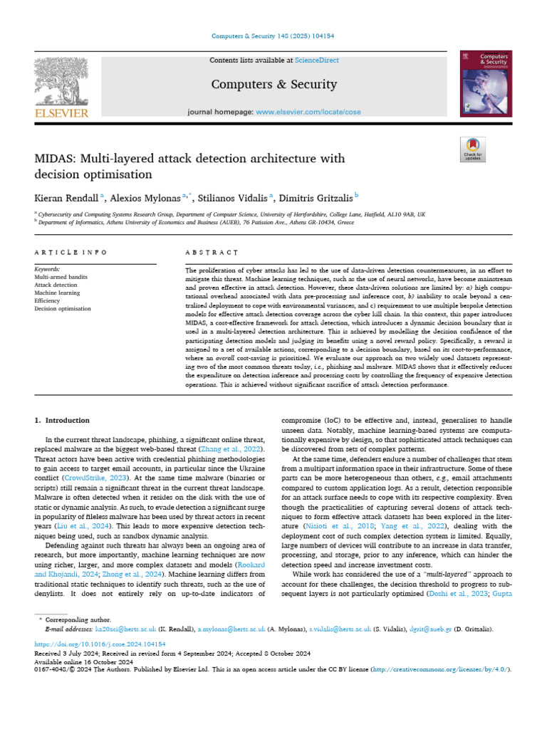 Cybersecurity Attack Detection Framework | PDF | Deep Learning ...