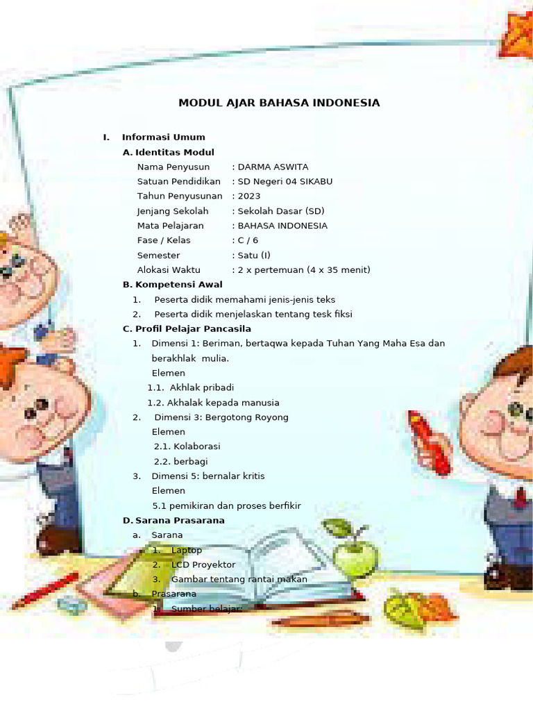MODUL BAHASA INDONESIA | PDF