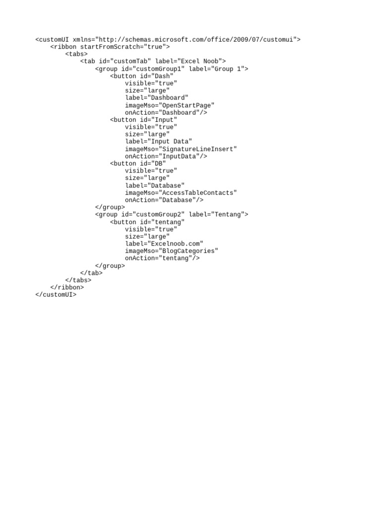Membuat Custom Ribbon | PDF