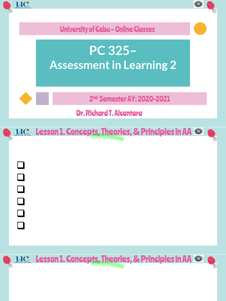 Concepts and Principles of Alternative Assessment | PDF | Educational ...