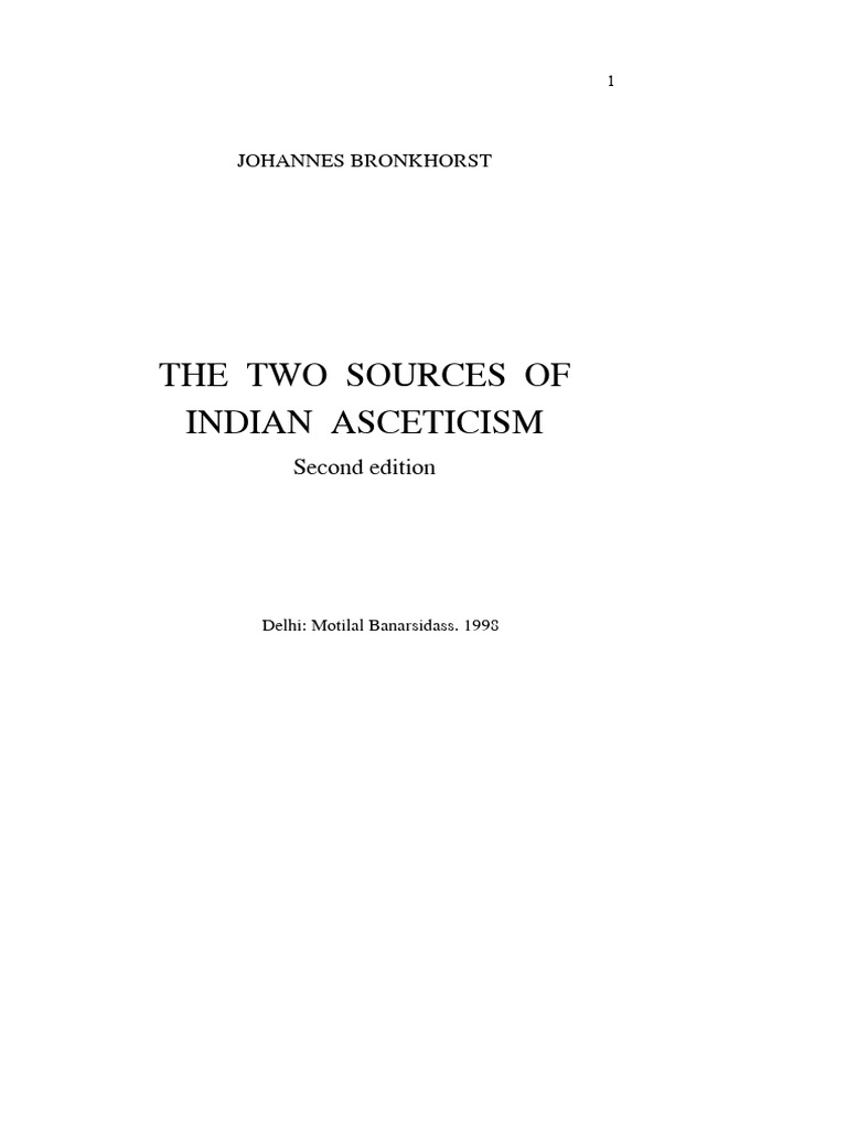 The Two Sources of Indian Asceticism | PDF | Asceticism | Vedas