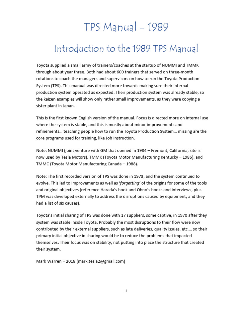 1989 TPS Handbook - Rev 3 | PDF | Secondary Sector Of The Economy ...
