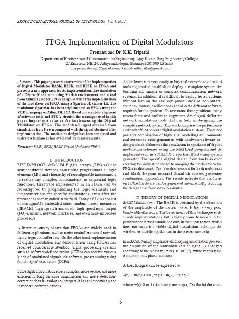 AKG Int Journal Tech Vol 6 No 1 10 | PDF | Field Programmable Gate ...