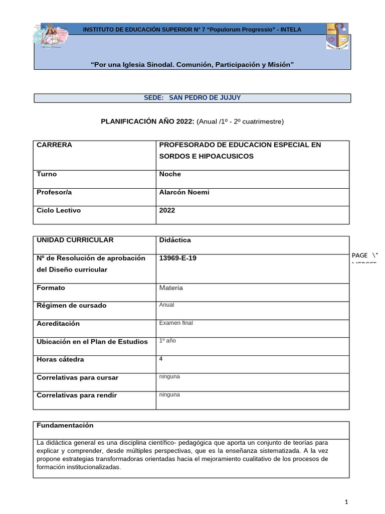Didáctica General para Educación Especial | PDF | Plan de estudios ...