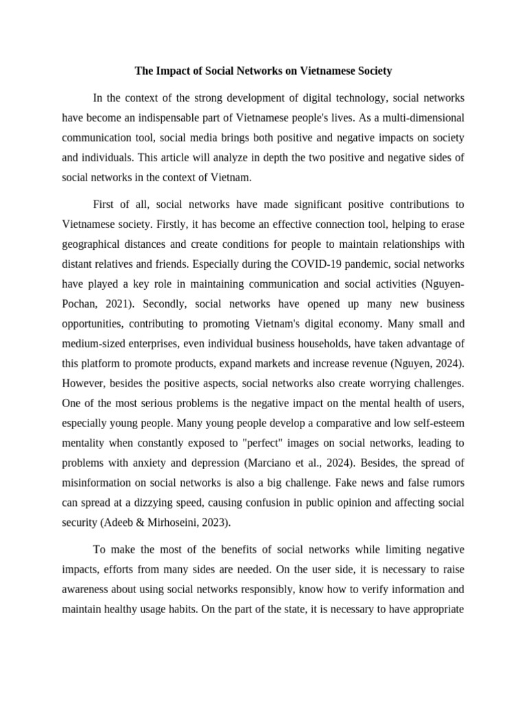 Social Networks' Impact on Vietnam | PDF | Social Media | Popular ...