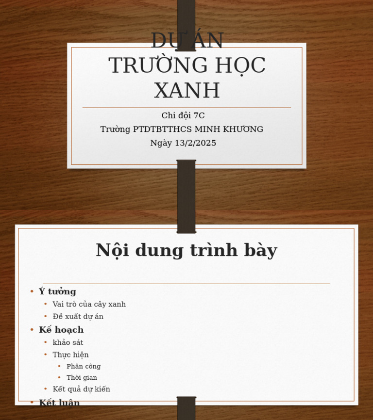 DỰ ÁN TRƯỜNG HỌC XANH 7C | PDF