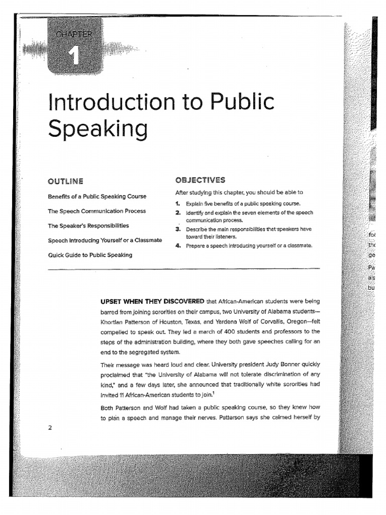 Public Speaking For College and Career 11th Ed CHP 1 | PDF