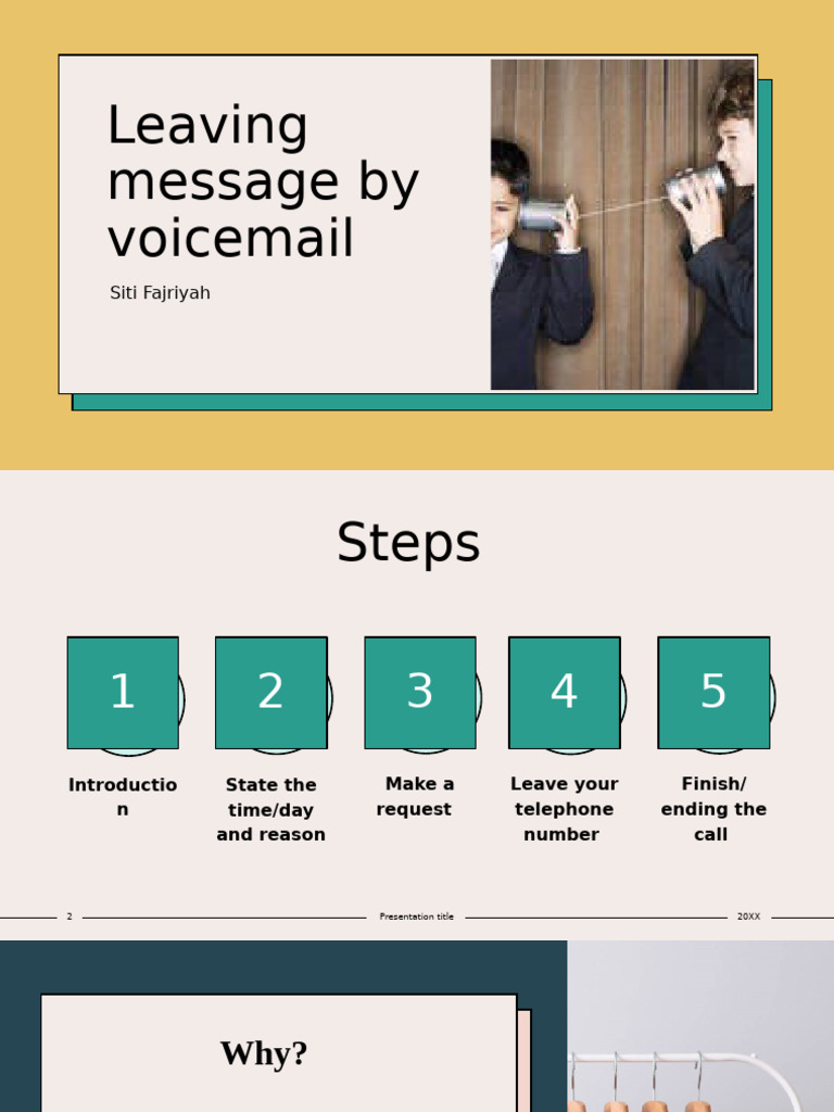 Leaving message by voicemail | PDF | Voicemail | Computing