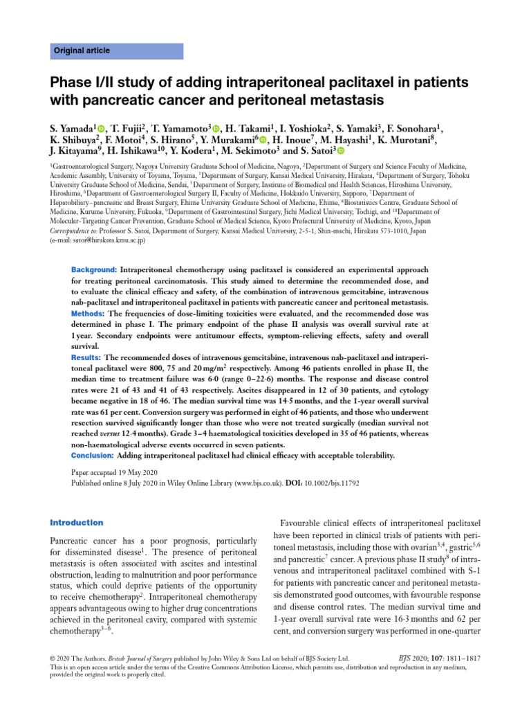 129 (原文) | PDF | Pancreatic Cancer | Chemotherapy