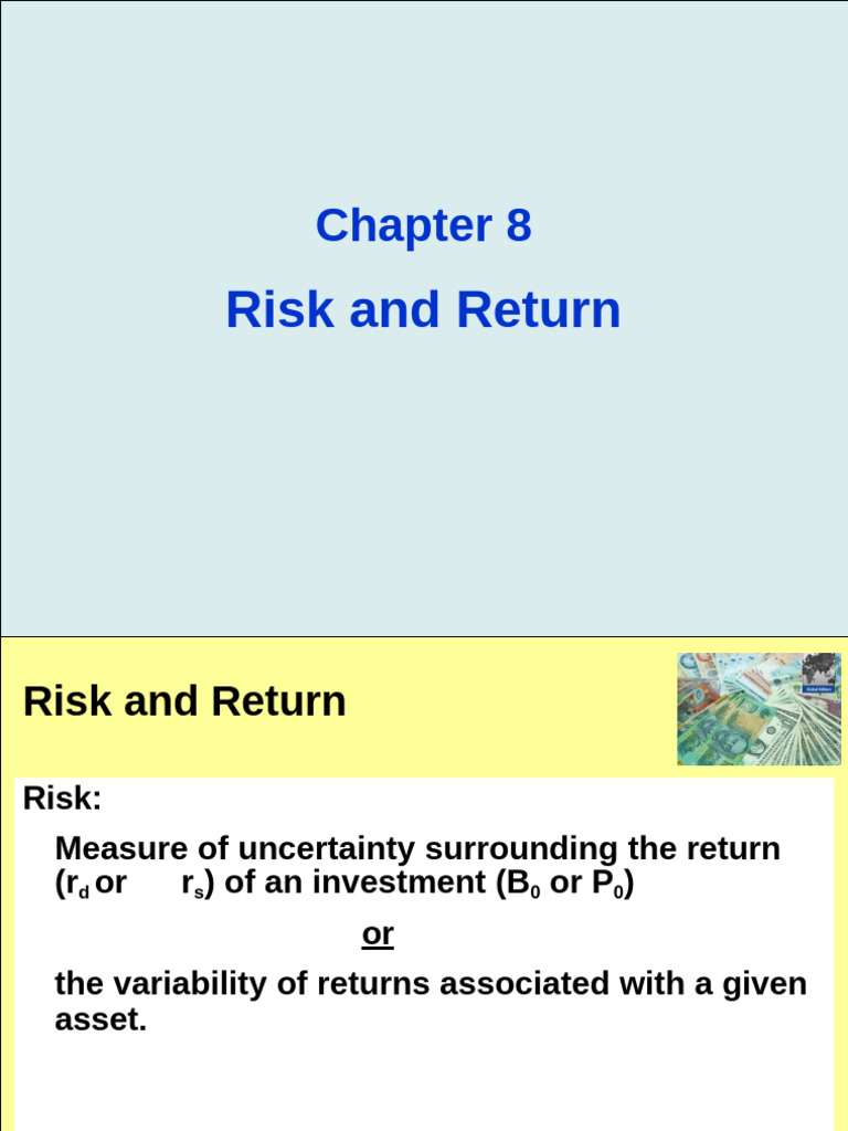 Ab 3240 Chapter 8 | PDF | Financial Risk | Capital Asset Pricing Model