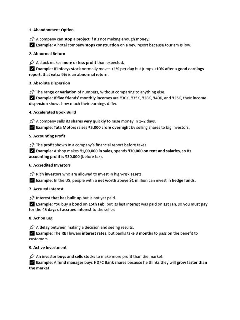 Key Financial Terms Explained | PDF | Bonds (Finance) | Collateralized ...