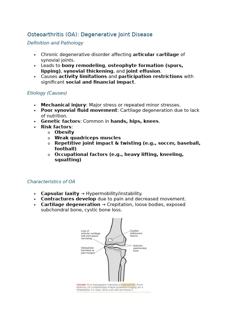 Osteoarthritis Pdf Osteoarthritis Human Diseases And Disorders