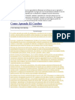 Aprender A Aprender Implica La Capacidad de Reflexionar en La Forma en Que Se Aprende y Actuar en Consecuencia