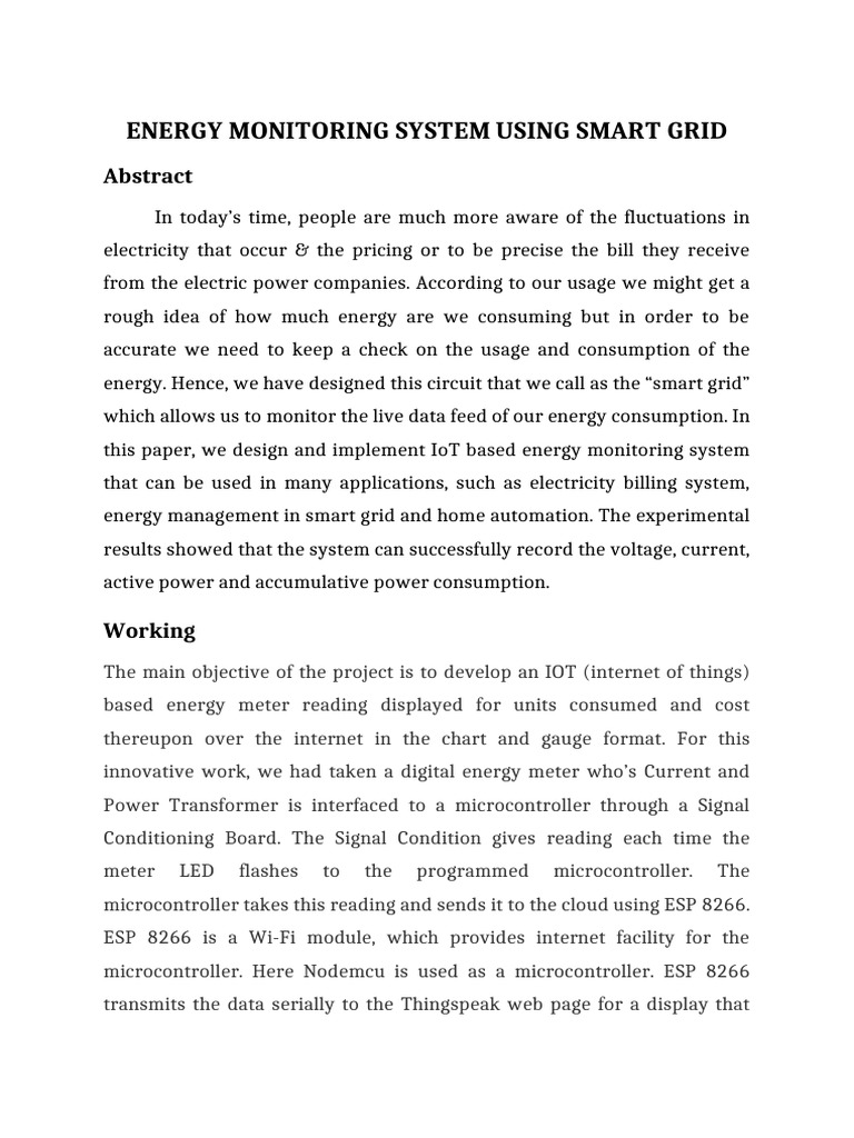 IoT Energy Monitoring System Design | PDF | Smart Grid | Electrical Grid
