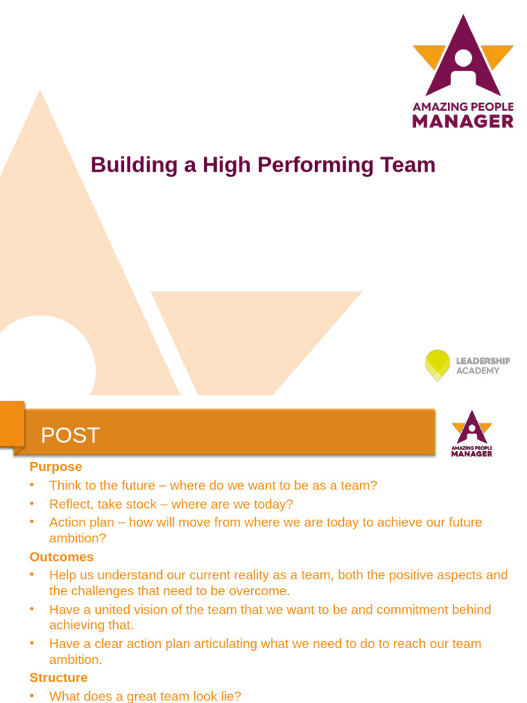 High Performing Team Development Guide | PDF | Social Psychology ...